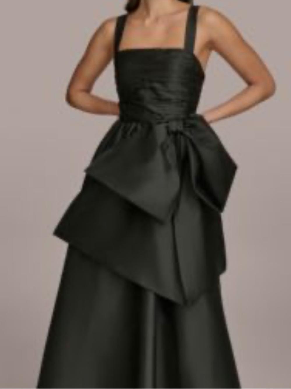 Donna Karan New York Black Ruched Ball Gown Dress Size 14 NWT Formal Evening - Picture 9 of 10